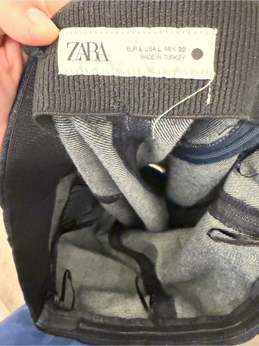 Zara Navy Denim Straples Top - Picture 4 of 4